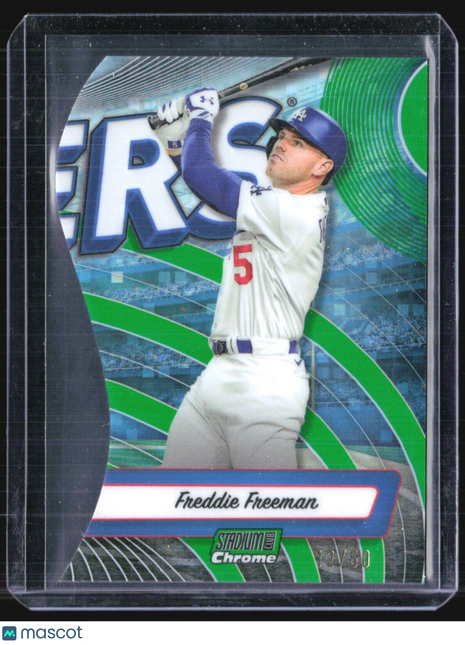 2024 Topps Stadium Chrome Triumvirate Green /50 Freddie Freeman #TRI -3