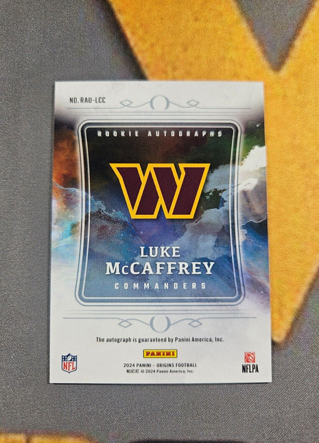 2024 Panini Origins Luke McCaffrey Rc Auto #rau-lcc