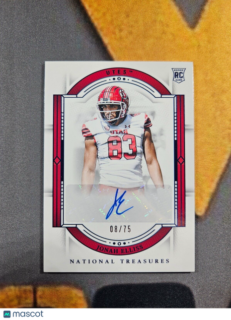 2024 National Treasures Collegiate Jonah Elliss Rc Auto Blue /75
