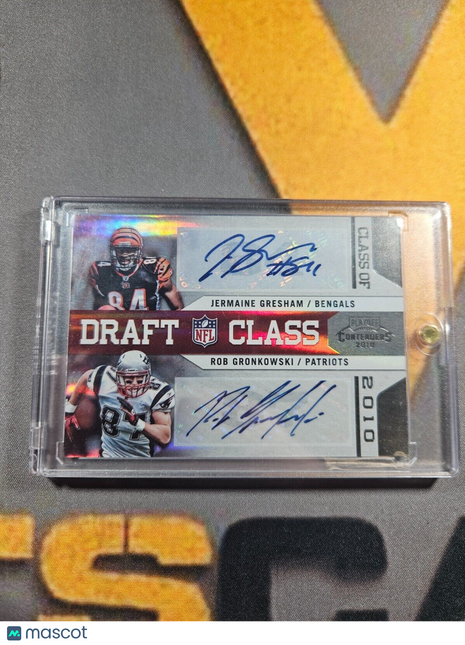 2010 Contenders Class Dual Rc Auto Rob Gronkowski Gresham /5