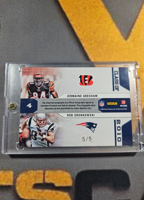 2010 Contenders Class Dual Rc Auto Rob Gronkowski Gresham /5