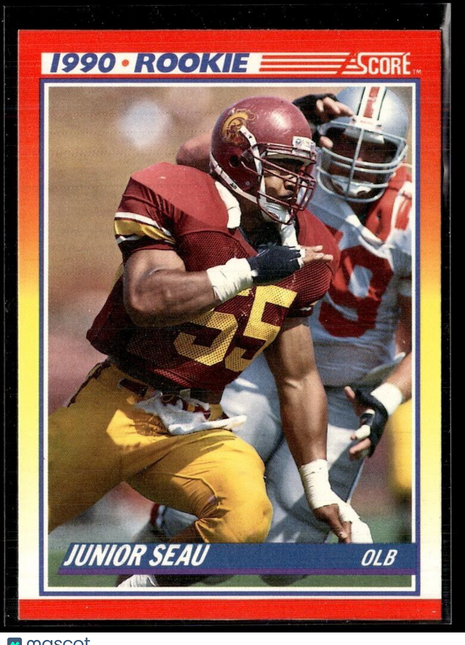 1990 SCORE ROOKIE JUNIOR SEAU CHARGERS