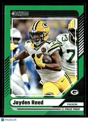 2024 DONRUSS GREEN PRESS PROOF JAYDEN REED PACKERS