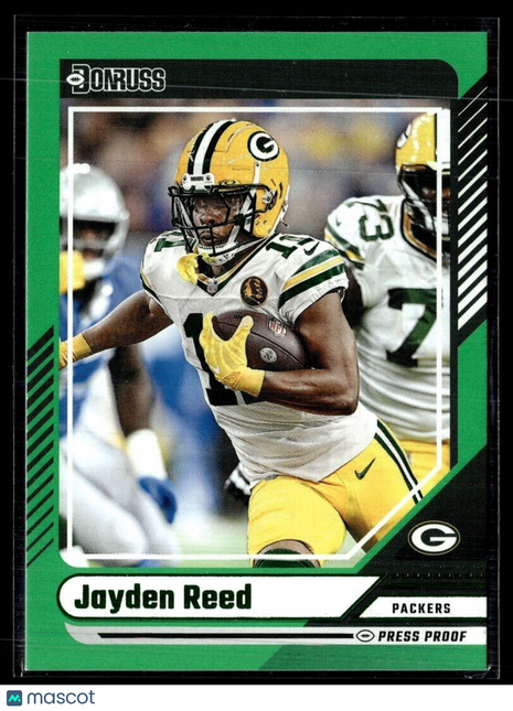 2024 DONRUSS GREEN PRESS PROOF JAYDEN REED PACKERS
