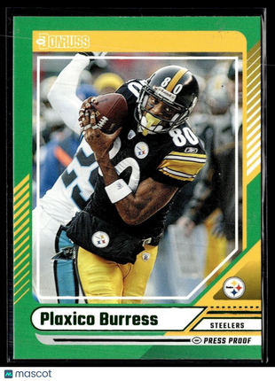 2024 DONRUSS GREEN PRESS PROOF PLAXICO BURRESS STEELERS