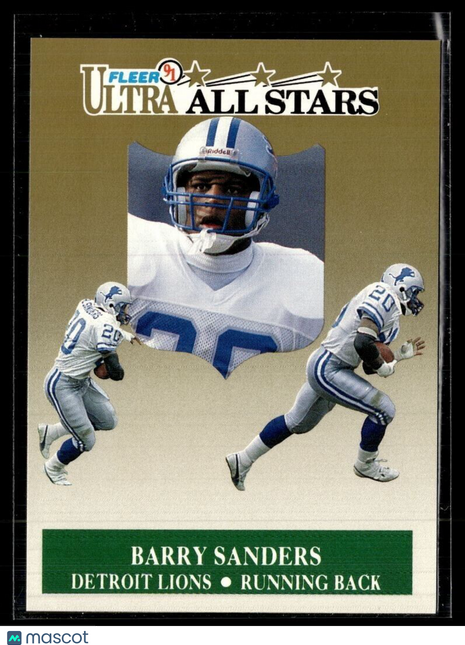 1991 FLEER ULTRA ALL STARS BARRY SANDERS LIONS
