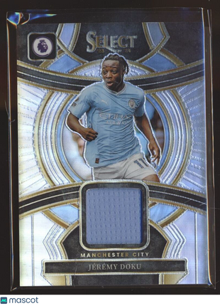 2023-24 SELECT PL HOLO SILVER JERSEY RELIC JEREMY DOKU MAN CITY