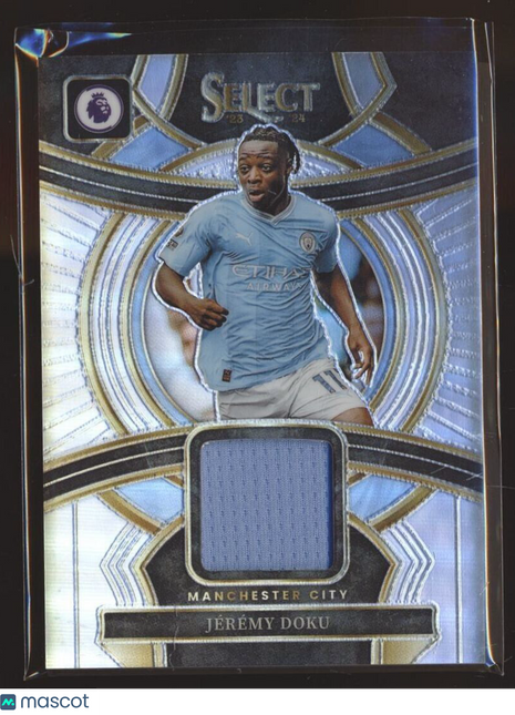 2023-24 SELECT PL HOLO SILVER JERSEY RELIC JEREMY DOKU MAN CITY