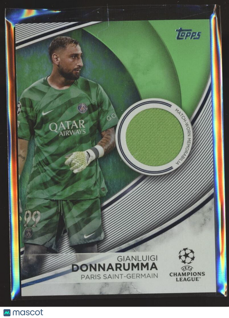 2023-24 TOPPS CL GREEN /99 SUPERSTAR JERSEY RELIC GIANLUIGI DONNARUMMA PSG