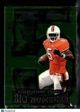 1999 PRESS PASS BIG NUMBERS EDGERRIN JAMES MIAMI