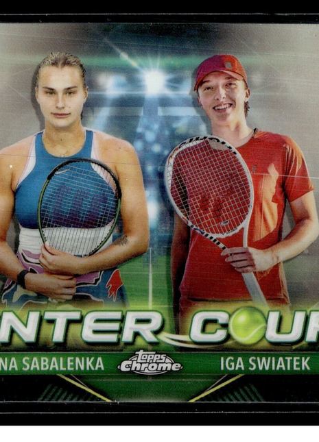 2024 TOPPS CHROME TENNIS CENTER COURT CCC-SS Iga Swiatek Aryna Sabalenka