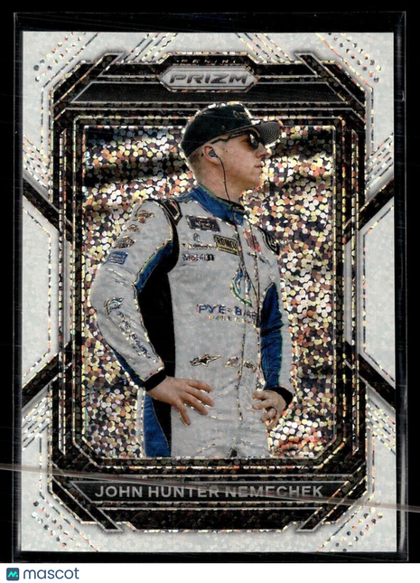 2023 PRIZM RACING WHITE SPARKLE JOHN HUNTER NEMECHEK