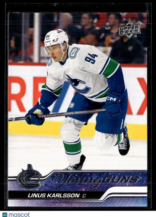 2023-24 UPPER DECK EXTENDED SERIES YOUNG GUNS LINUS KARLSSON CANUCKS