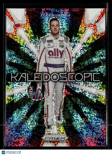 2023 PRIZM RACING WHITE SPARKLE KALEIDOSCOPIC ALEX BOWMAN