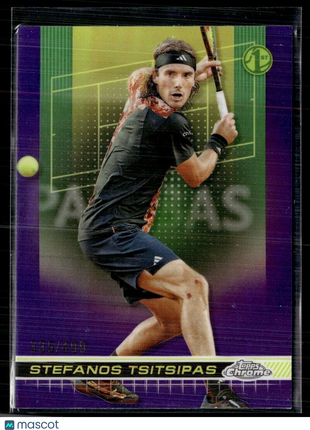 2024 TOPPS CHROME TENNIS PURPLE /499 46 Stefanos Tsitsipas
