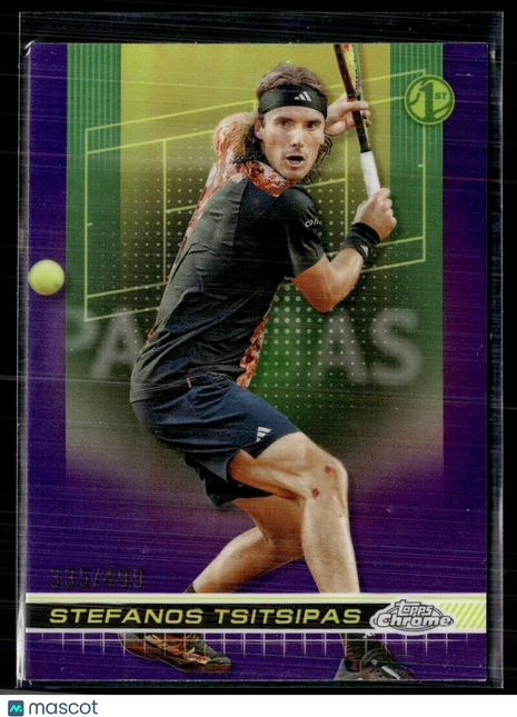 2024 TOPPS CHROME TENNIS PURPLE /499 46 Stefanos Tsitsipas