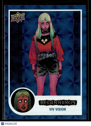 2023 UPPER DECK MARVEL BEGINNINGS BLEU RAINBOW COSMIC CUBE /99 VIV VISION