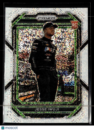 2023 PRIZM RACING WHITE SPARKLE ROOKIE JESSE IWUJI