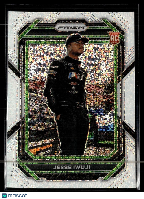 2023 PRIZM RACING WHITE SPARKLE ROOKIE JESSE IWUJI