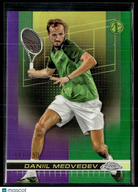 2024 TOPPS CHROME TENNIS PURPLE GREEN 111/150 25 Daniil Medvedev