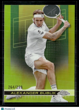 2024 TOPPS CHROME TENNIS YELLOW /299 22 Alexander Bublik