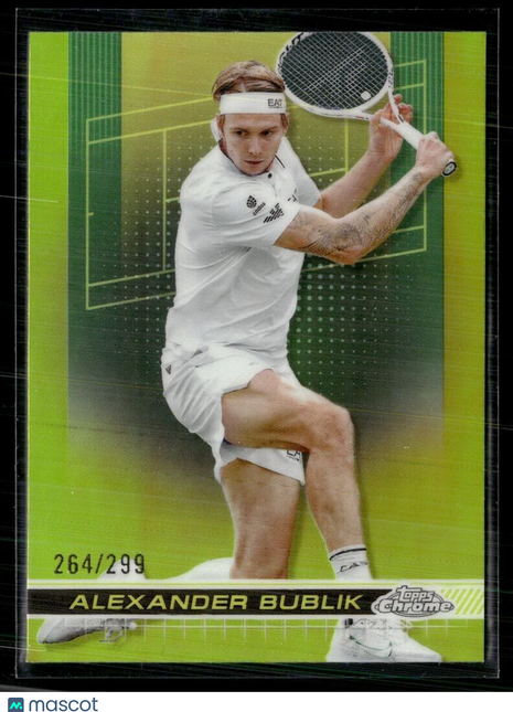 2024 TOPPS CHROME TENNIS YELLOW /299 22 Alexander Bublik