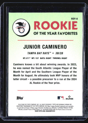 2024 Bowman Mega Box Chrome Rookie of the Year #ROY-8 Junior Caminero RC