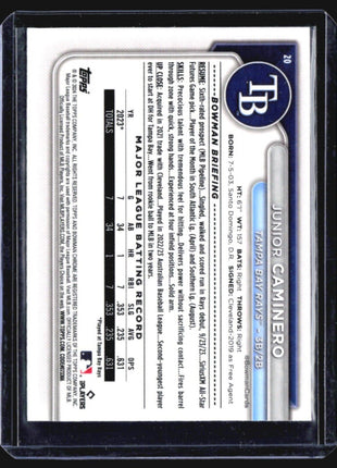 2024 Bowman Chrome Mega Box Mojo #20 Junior Caminero (RC)