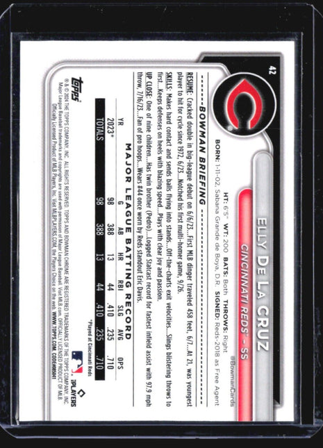 2024 Bowman Chrome Elly De La Cruz Rc #42