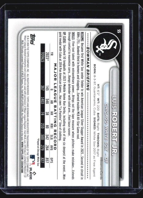 2024 Bowman - #55 Luis Robert Light Blue /499