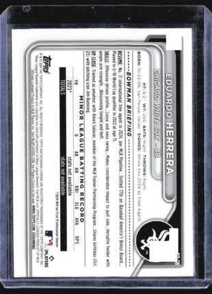 2024 Bowman Chrome - Prospects #BCP-228 Eduardo Herrera (RC)