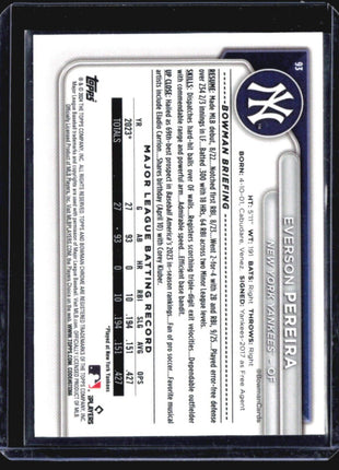 2024 Bowman Chrome - #93 Everson Pereira (RC) Mega Box Mojo