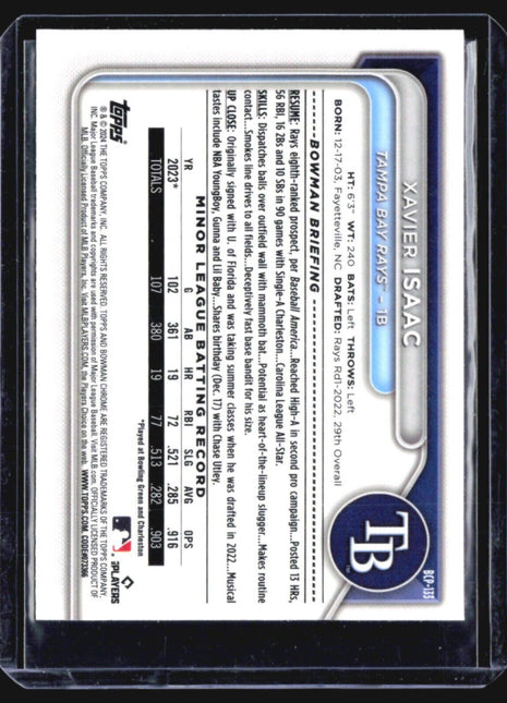 2024 Bowman - Chrome Prospects #BCP-133 Xavier Isaac (RC) Mega Box Mojo