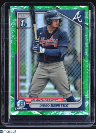 2024 Bowman - Chrome Prospects #BCP-39 Diego Benitez (RC) Green Lunar Glow