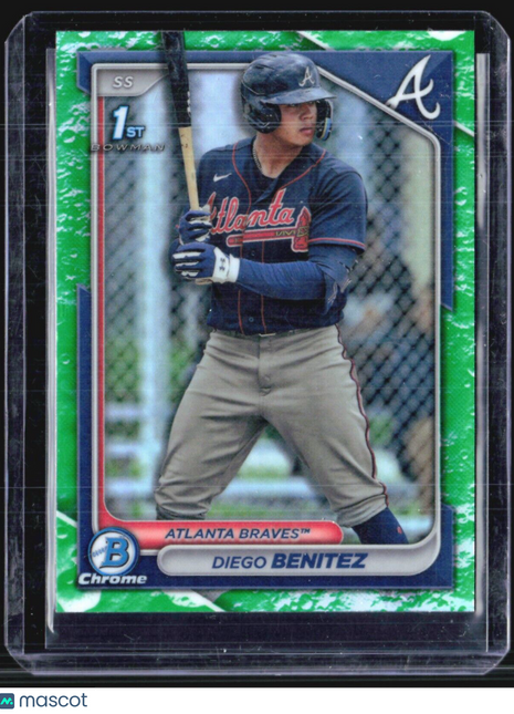 2024 Bowman - Chrome Prospects #BCP-39 Diego Benitez (RC) Green Lunar Glow