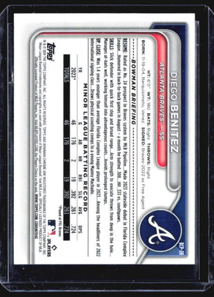 2024 Bowman - Chrome Prospects #BCP-39 Diego Benitez (RC) Green Lunar Glow