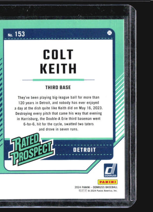 2024 Panini Donruss - Rated Prospects #153 Colt Keith (RC) Red /275