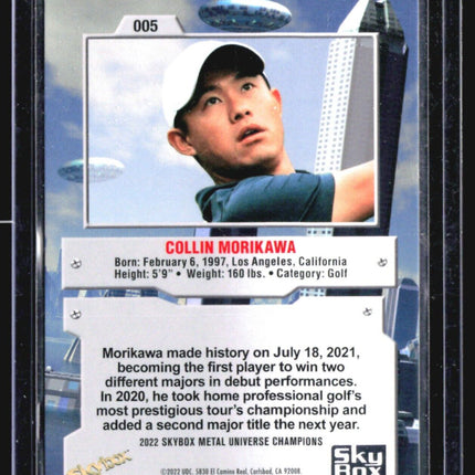 2022 UD Metal Universe Collin Morikawa Platinum #005