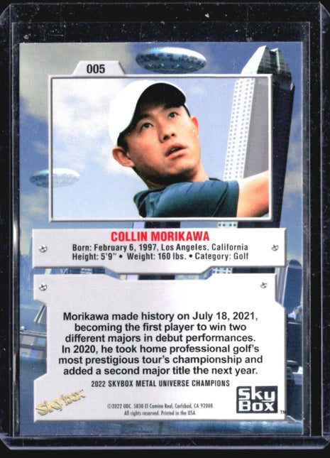 2022 UD Metal Universe Collin Morikawa Platinum #005