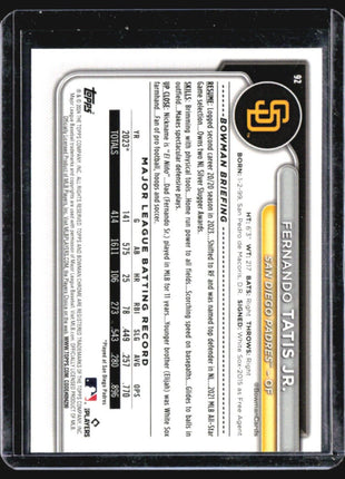 2024 Bowman Chrome - #92 Fernando Tatís Jr. Mega Box Mojo