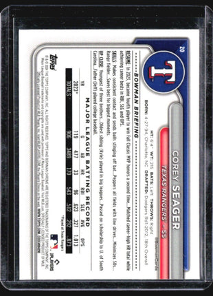 2024 Bowman Chrome Corey Seager Mega Box Mojo #20