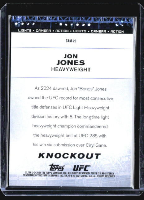 2024 Topps UFC Knockout Jon Jones Camera Purple /99 #CAM-20