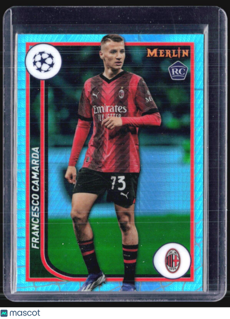 2023-24 Topps Merlin UEFA Club Competitions - #122 Francesco Camarda (RC) Teal