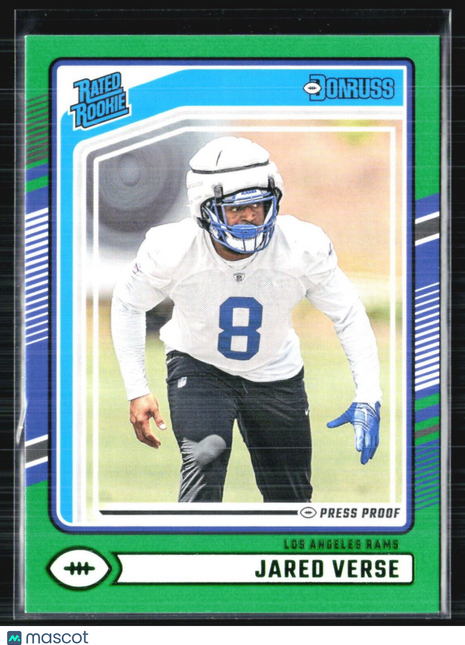 2024 Donruss Green press proof Jared Verse Rated Rookie #341
