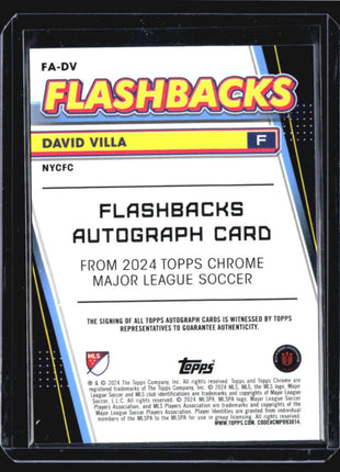 2024 Topps MLS Chrome Flashbacks David Villa Orange Refractor Auto /25 #FA-DV