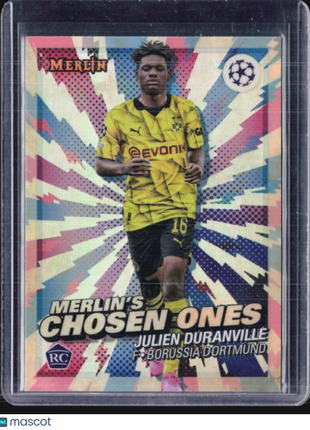 2023-24 Topps Merlin UEFA Merlin's Chosen One #MC-7 Julien Duranville (RC)