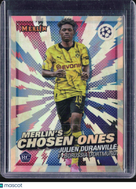 2023-24 Topps Merlin UEFA Merlin's Chosen One #MC-7 Julien Duranville (RC)