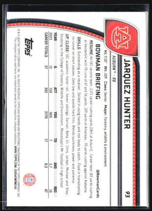 2024 Bowman Chrome U Jarquez Hunter Xfractor #93