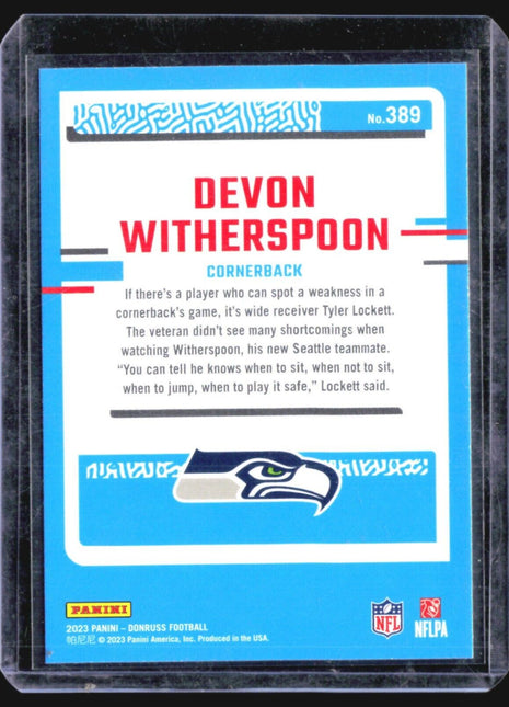 2023 Donruss Devon Witherspoon Rated Rookie #389