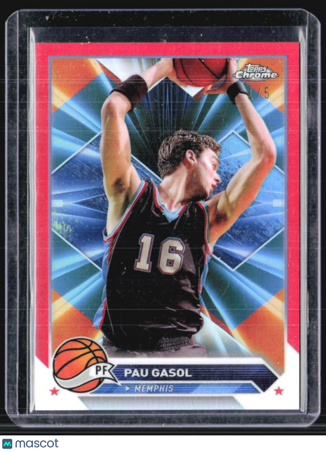 2023-24 Topps Chrome - #179 Pau Gasol Red Refractor /5